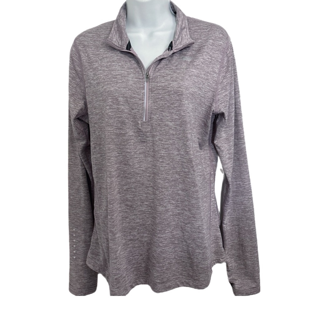 Nike Women's Quarter-Zip Dri-Fit Thumb Holes Sweatshirt Purple Lavender Size M